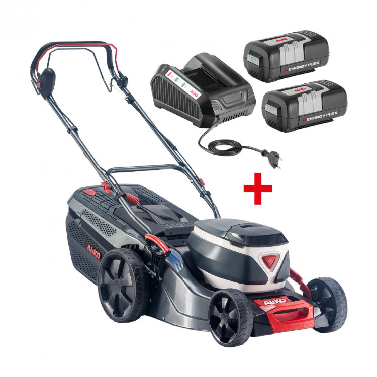 Газонокосилка аккумуляторная AL-KO 46.2 Li SP-W Comfort Energy Flex, комплект с 2 аккум. и 1 зар. ус